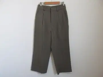 카키 슬랙스 센터 프레스