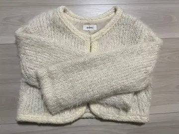 SNIDEL 퍼라이크 니트 자켓