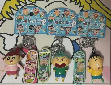 짱구는 못말려 스케이트보드 키링 맹구 유리 마사오