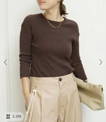 미사용 새상품 Deuxieme Classe*dignity T셔츠 브라운