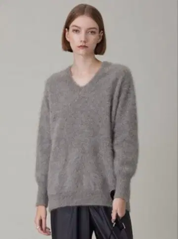 iCB 폭스 캐시미어 풀오버 니트 라이트 그레이