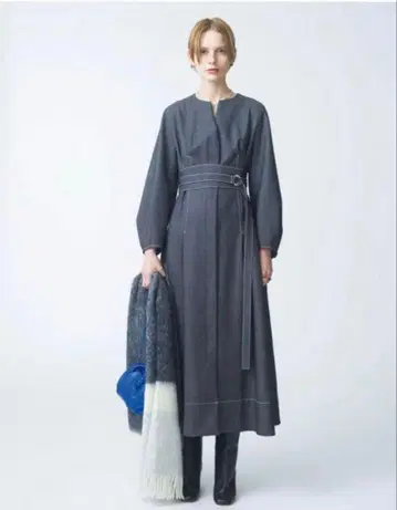 ebure 에부르 데님 라이크 원피스 36 새상품