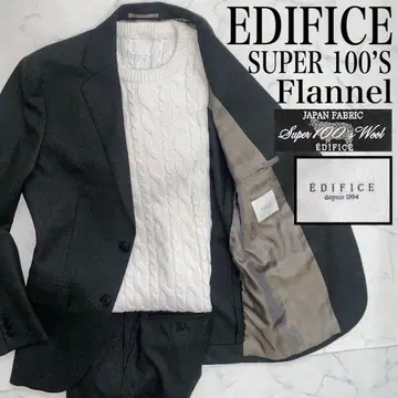 EDIFICE 사용감 없는 새상품급 S 플란넬 스트레치 캐주얼 셋업