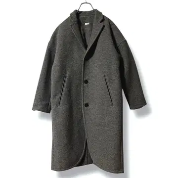 멜톤 울 homspun 홈스펀 롱 코트 M