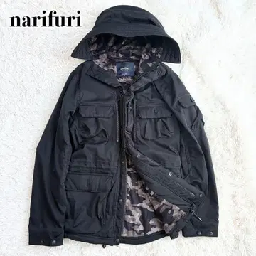 새상품급 정가 68만원 NF836 백 보아 필드 자켓 카모 패턴 M 블랙