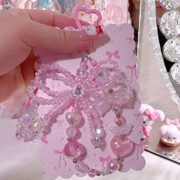 리본 비즈 스트랩 01