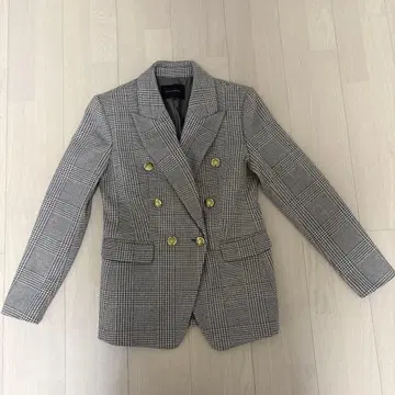 바나나리퍼블릭 글렌체크 패턴 더블 테일러드 자켓