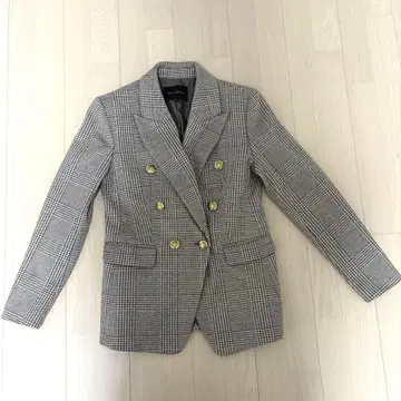 바나나리퍼블릭 글렌체크 패턴 더블 테일러드 자켓