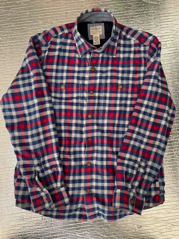 L.L.Bean 긴팔 플란넬 셔츠 체크 무늬
