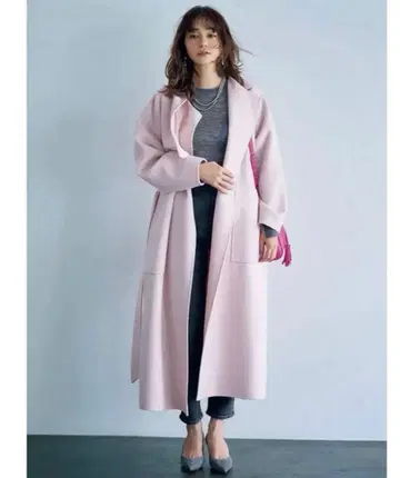 uncrave  라이트 리버 롱 코트 핑크 2