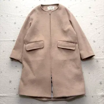 스픽 앤 스팬 노카라 코트 집업 베이지