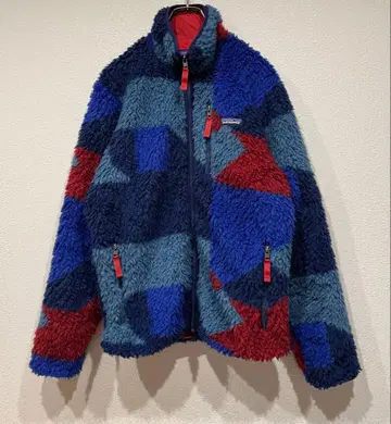 파타고니아 클래식 레트로 가디건 클레이지 패턴 패치워크 올 패턴