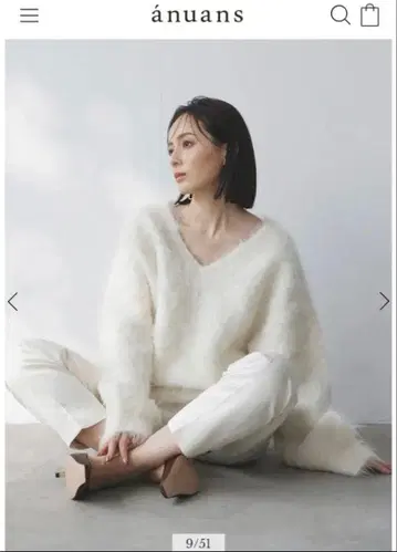 anuans 수리 알파카 니트 풀오버