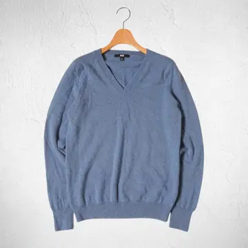 J227@ UNIQLO 캐시미어 100% 니트 스웨터 L 블루