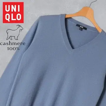 J227@ UNIQLO 캐시미어 100% 니트 스웨터 L 블루