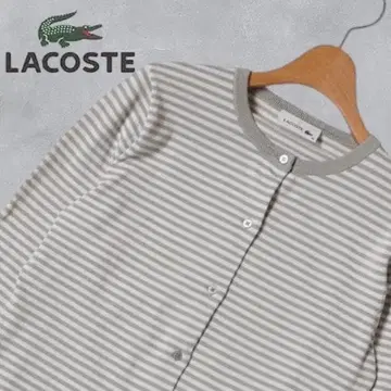 YJ226@ LACOSTE 보더 가디건 36 그레이