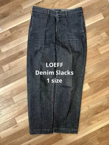 LOEFF 로에프 13 온스 블랙 데님 슬랙스 데님 팬츠 1 사이즈