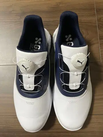 PUMA 골프화 화이트/네이비 스파이크리스