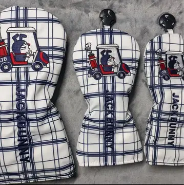 JACK BUNNY 체크 무늬 드라이버용 골프헤드커버