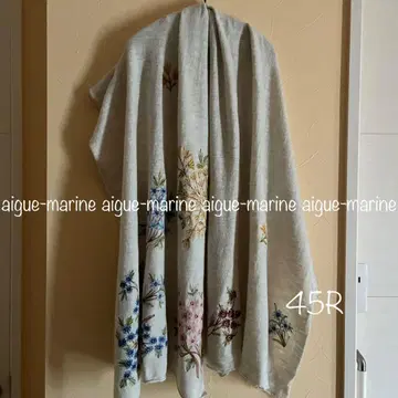 45R 자수가 멋진 니트 머플러