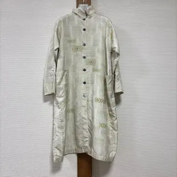 No.26 실크 명주 롱 코트 손바느질 리메이크