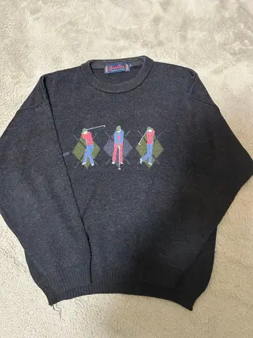 Glenallan 골프 자수 스웨터 S 사이즈