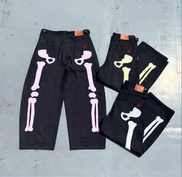 9090 뼈 데님 핑크