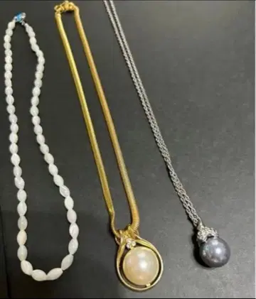펄 목걸이 세트 3개
