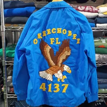 USA 구제 빈티지 USA제 사가 자수 나일론 자켓