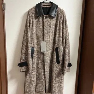 MARKAWARE 알파카 슬라브 트위드 코트 2025AW