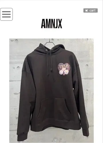 AMNJX 다크 브라운 후드티