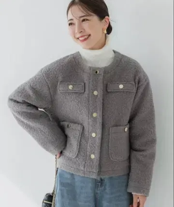 coca 골드 버튼 자켓