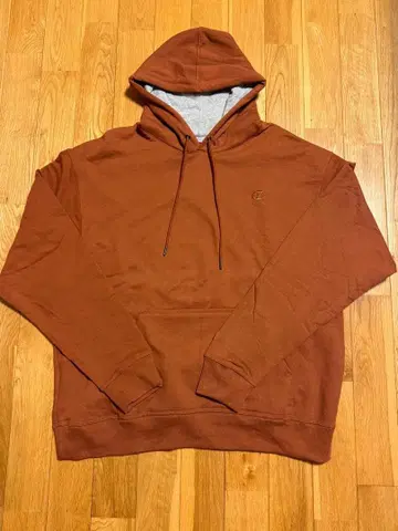 Champion 브라운 후드 부착 후드티