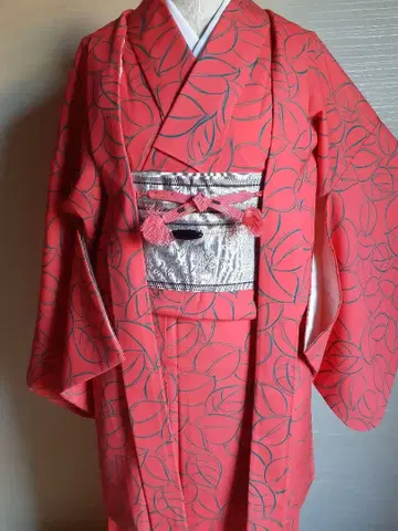 울 기모노 겉옷 앙상블 기모노 바치카라