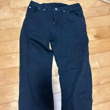 블랙 워크 팬츠 지퍼 플라이