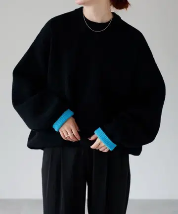 meilmada 바이컬러 니트 풀오버