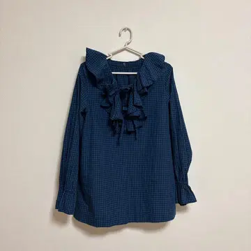 BEAMS BOY 프릴 프렌치 스모크 셔츠 블라우스