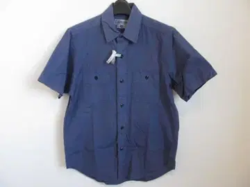 네이비 반팔 버튼업 셔츠