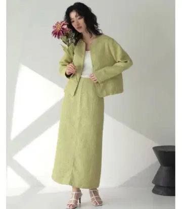 리디 팬시 트위드 셋업 그린