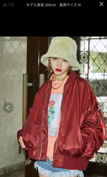 jouetie 버건디 루즈 MA-1 리버서블 보르도