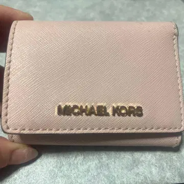 MICHAEL KORS 핑크 3단 폴더형 지갑