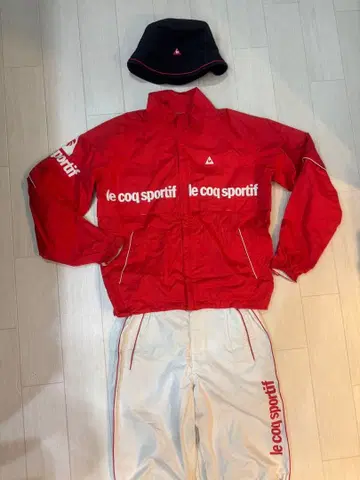 le coq sportif 골프 우비 세트 모자 포함
