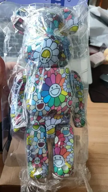 BE@RBRICK 컬러풀 꽃무늬 피규어