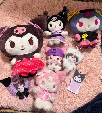 쿠로미 8점 세트 산리오 마스코트 봉제 인형 묶음 판매
