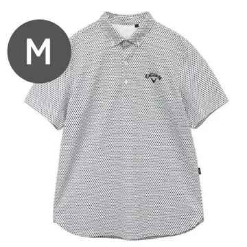 M / 피케 셔츠 반팔 데이지 프린트 메쉬 캘러웨이