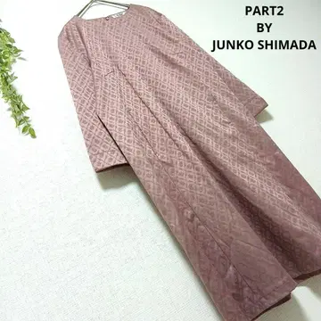 새상품 준코 시마다 자카드 원피스 무릎 기장 빅 사이즈 15