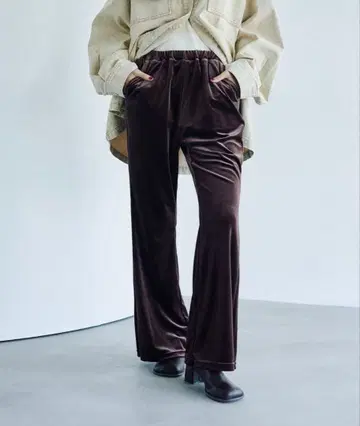 LEPSIM 이지 벨로아 팬츠 브라운