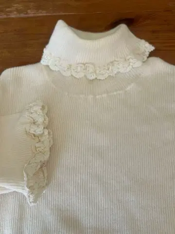 [ 새상품급 ] 핑크하우스 로고 자수 반팔 터틀 면 니트 아이보리