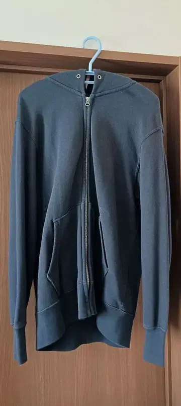 UNIQLO 맨투맨 풀 집업 후드티 네이비 남녀 공용 L 사이즈