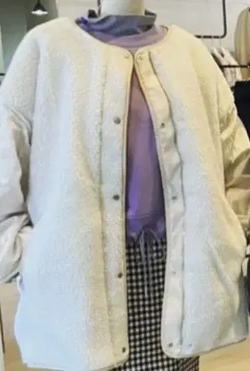 리버서블 보아 x 퀼팅 아우터 자켓